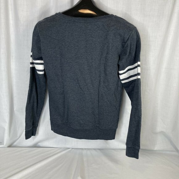 CLEARANCE Disney Stitch Soft Light Sweatshirt XS Varsity V Neck Gray Lilo Movie - Picture 3 of 8